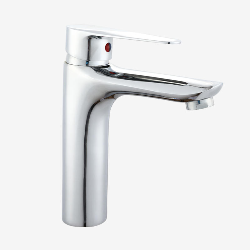 Grifo de lavabo de baño Grifo de agua fría Grifos verticales de metal de aleación de zinc cromado para lavado de cara a mano